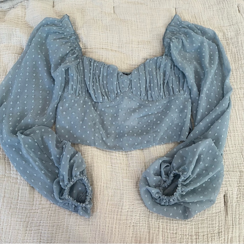 Chic Blue Crop Top